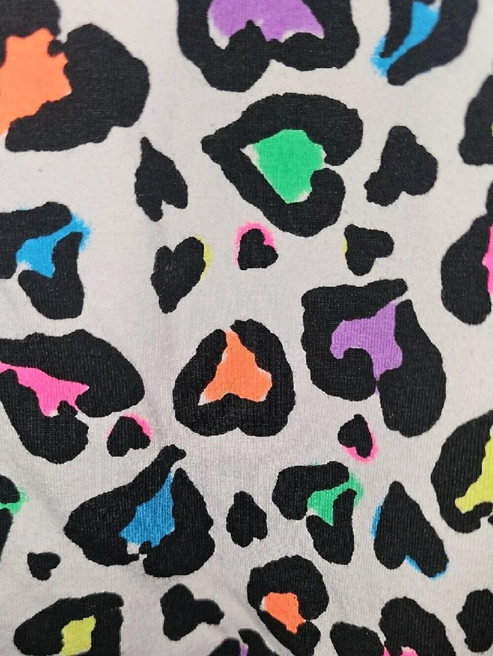 Justice White Girls Neon Animal Print Tank Top Size 16